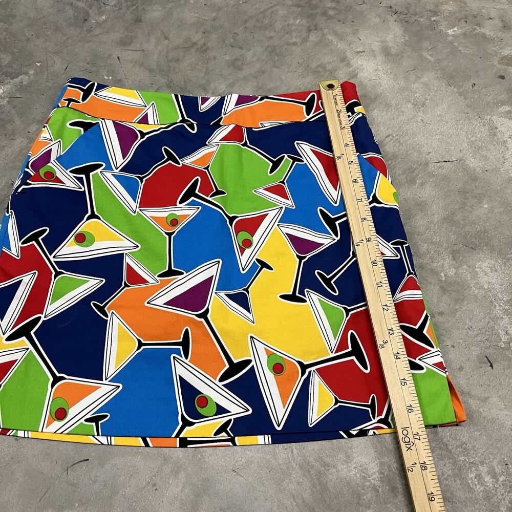 LOUDMOUTH Ladies Athletic Cocktail Print Skirt Shorts Skort Size US 2 - Picture 2 of 7